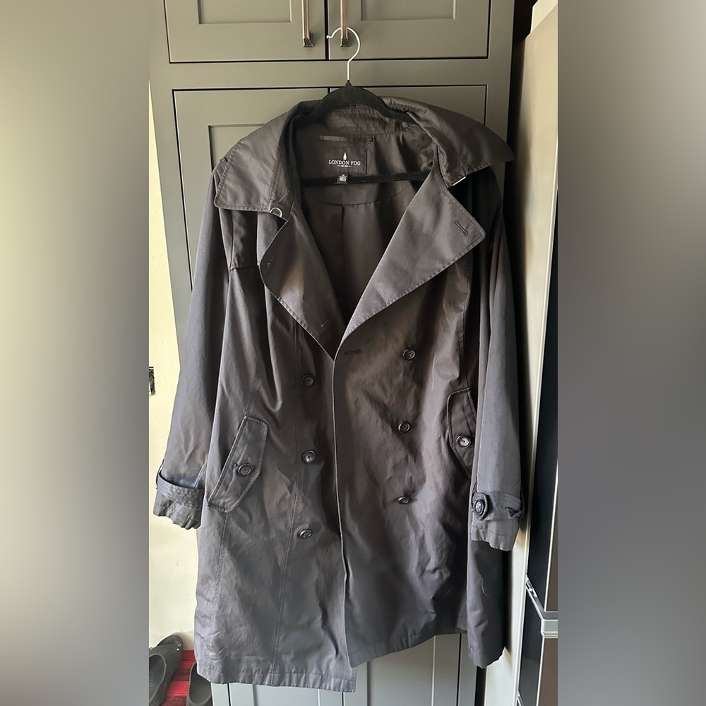 London Fog Men's Dark Gray Trench Coat